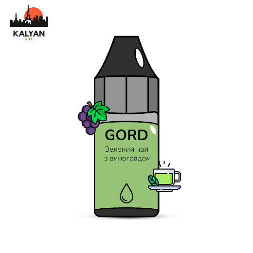 Рідина Gord Green tea Grape (Зелений чай з виноградом) 30 мл 50 мг