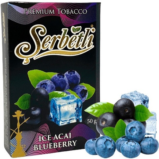 Тютюн Serbetli Ice acai bluebery (Лід Асаї Чорниця) 50 гр