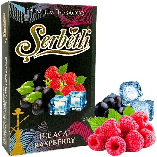 Тютюн Serbetli Ice acai raspberry (Малина Асаї Лід) 50 гр