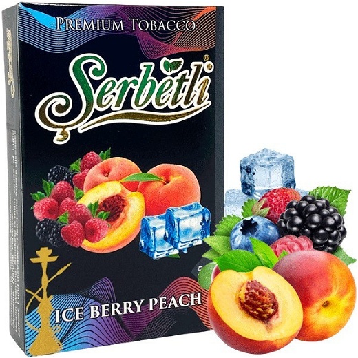 Тютюн Serbetli Ice berry peach (Ягоди Персик Лід) 50 гр