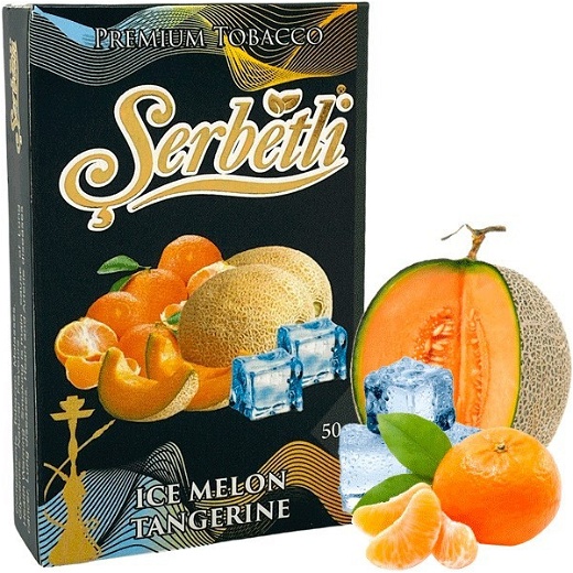 Табак Serbetli Ice melon tangerine (Дыня Мандарин Лед) 50 гр