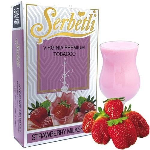 Тютюн Serbetli Strawberry milkshake (Полунично-молочний коктейль) 50 гр