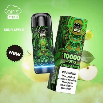 Одноразка Airis Titan 10000 Sour apple (Кислое яблоко)