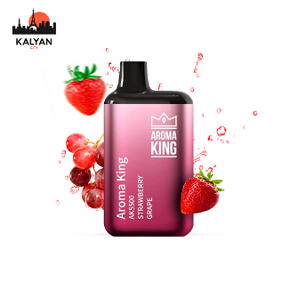 Одноразовий Pod Aroma King 5500 Strawberry Grape (Полуниця Виноград) 5%