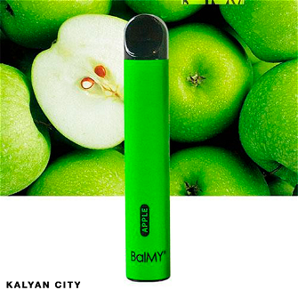 Одноразова електронна сигарета BalMY Акциз Apple (Яблоко) 500 puff
