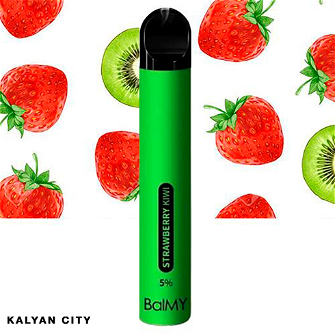 Одноразова електронна сигарета BalMY Акциз Strawberry Kiwi (Полуниця Ківі) 500 puff