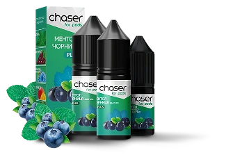 Жидкость Chaser 10 мл 50 мг со вкусом Ментола Черники (Menthol Blueberries)