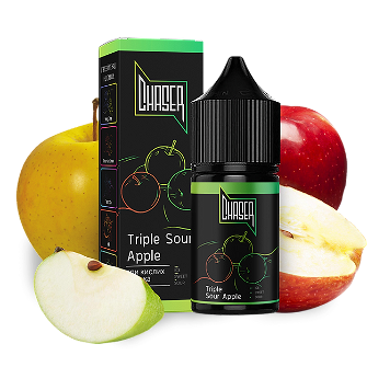 Рідина Chaser Black Salt 30 мл 30 мг зі смаком Потрійного Кислого Яблука (Triple Sour Apple)