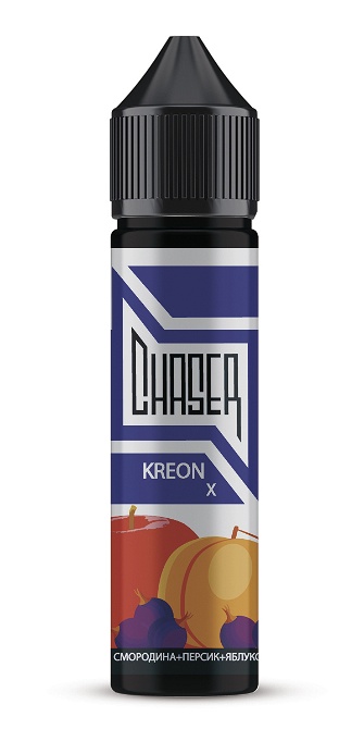 Рідина Chaser Silver Органіка 60 мл 1,5 мг зі смаком Персика, Яблука і Чорної смородини (Kreon X)