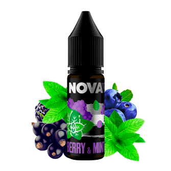 Рідина Chaser Nova Salt 30 мл 30 мг зі смаком Ягоди та М'яти (Berry Mint)