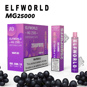 Одноразка Elf World 2500 Grape Ice (Виноград Лід)