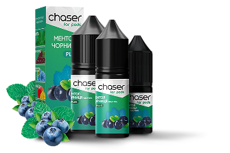 Жидкость Chaser 30 мл 30 мг со вкусом Ментола Черники (Menthol Blueberries)