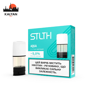 Картридж з рідиною для електронних сигарет STLTH Aqua 5% 50MG Пач2