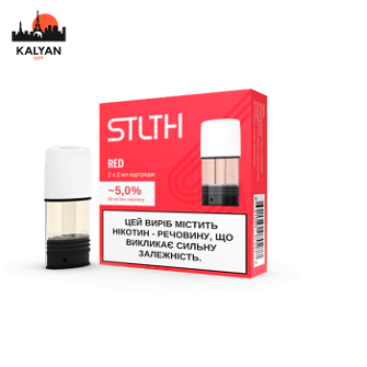 Картридж с жидкостью для электронных сигарет STLTH Red 5% 50MG Пач2