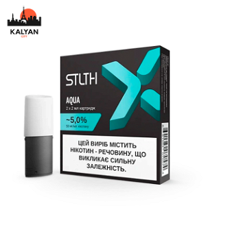Картридж з рідиною для електронних сигарет STLTH X Aqua 5% 50MG Пач2