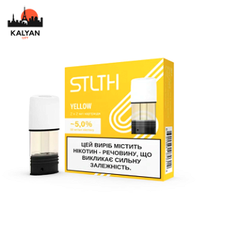 Картридж с жидкостью для электронных сигарет STLTH Yellow 5% 50MG Пач2