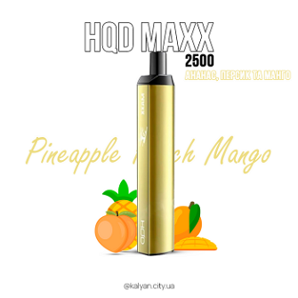 Одноразовый Pod HQD MAXX 2500 Pineapple Peach Mango 5% (Ананас, персик та манго)
