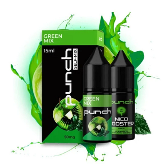 Набір Punch Green Mix (Яблуко Ківі М'ята) 15 мл 65 мг