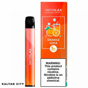 Одноразова електронна сигарета VAPORLAX MATE Акциз Orange Soda (Апельсиновая Сода) 800 puff