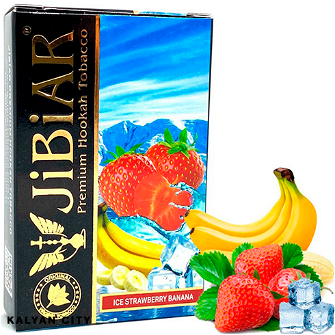 Тютюн JIBIAR Ice Strawberry Banana (Полуниця Банан Лід) 50 г