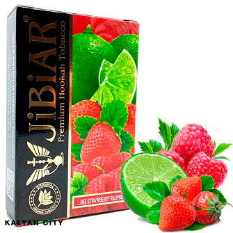 Тютюн JIBIAR Lime Strawberry Raspberry (Лайм Полуниця Малина) 50 г