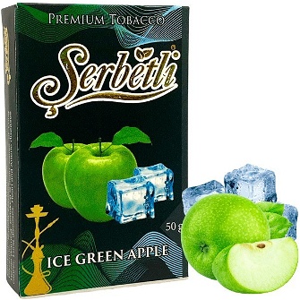 Табак Serbetli Ice Green Apple (Ледяное Зеленое Яблоко) 50 гр