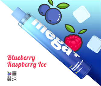 Wotofo Mega+ 2500 Blueberry Raspberry Ice (Чорниця Малина Лід)