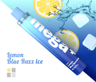 Wotofo Mega+ 2500 Lemon Blue Razz Ice (Лимон Голубая малина Лед)